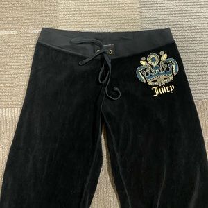 Black juicy couture velour pants